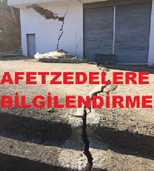 Afetzedelere bilgilendirme.